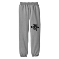 Port & Co Youth Core Fleece Sweatpant, Athletic Heather, Front view, Mockup