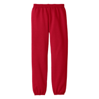 Port & Co Youth Core Fleece Sweatpant, Red, Front view