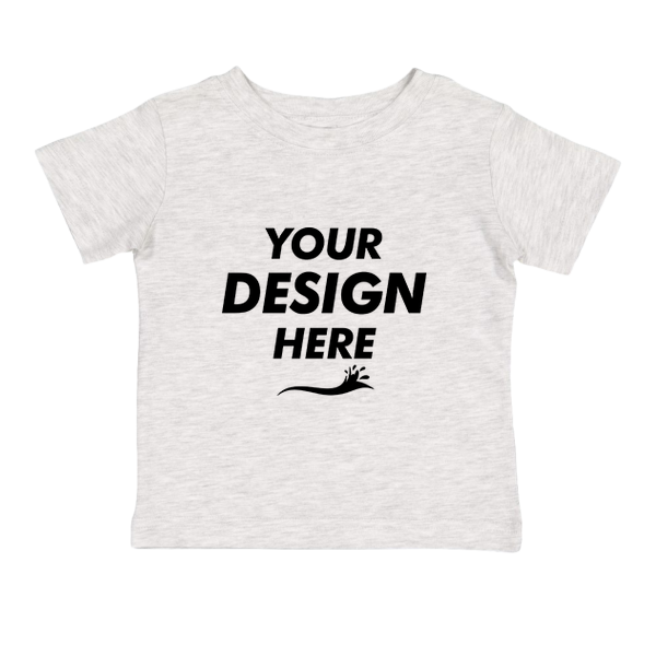 Rabbit Skins Infant Fine Jersey Tee, Ash, Front view, Mockup