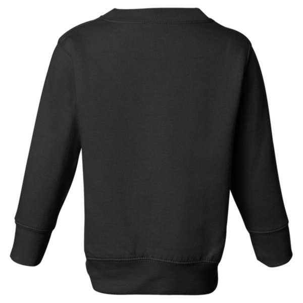 Rabbit Skins Toddler Fleece Crewneck Sweatshirt, Black, Back view