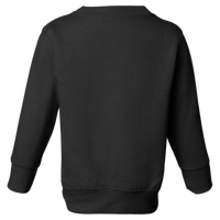 Rabbit Skins Toddler Fleece Crewneck Sweatshirt, Black, Back view