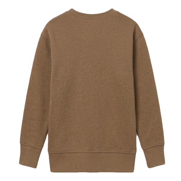 Rabbit Skins Toddler Fleece Crewneck Sweatshirt, Coyote Brown, Back view