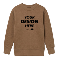 Rabbit Skins Toddler Fleece Crewneck Sweatshirt, Coyote Brown, Front view, Mockup