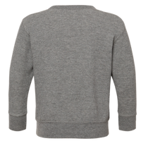 Rabbit Skins Toddler Fleece Crewneck Sweatshirt, Granite Heather, Back view