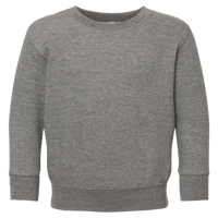 Rabbit Skins Toddler Fleece Crewneck Sweatshirt, Granite Heather, Front view