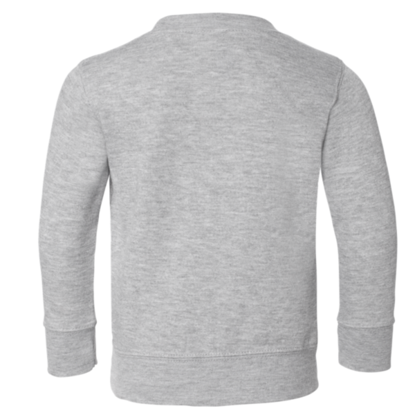 Rabbit Skins Toddler Fleece Crewneck Sweatshirt, Heather, Back view