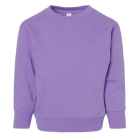 Rabbit Skins Toddler Fleece Crewneck Sweatshirt, Lavender, Front view