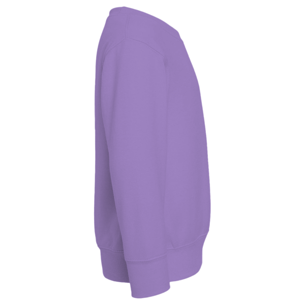 Rabbit Skins Toddler Fleece Crewneck Sweatshirt, Lavender, Right Sleeve view