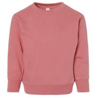 Rabbit Skins Toddler Fleece Crewneck Sweatshirt, Mauvelous, Front view