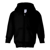 Rabbit Skins Toddler Full-Zip Fleece Hoodie, Black, Front view