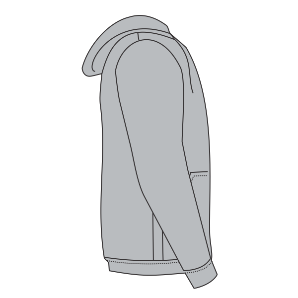 Rabbit Skins Toddler Full-Zip Fleece Hoodie, Heather, Right Sleeve view