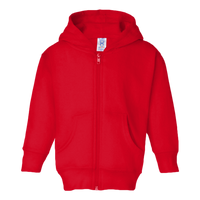 Rabbit Skins Toddler Full-Zip Fleece Hoodie, Red, Front view