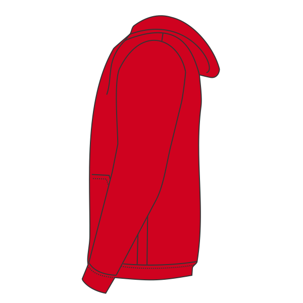 Rabbit Skins Toddler Full-Zip Fleece Hoodie, Red, Left Sleeve view
