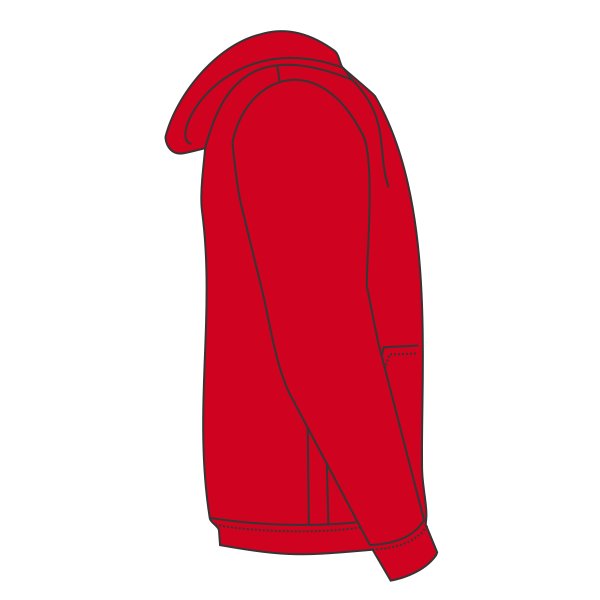 Rabbit Skins Toddler Full-Zip Fleece Hoodie, Red, Right Sleeve view
