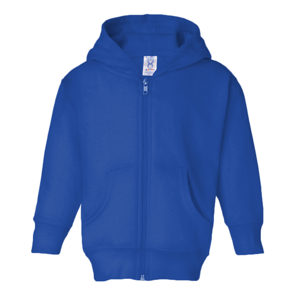 Rabbit Skins Toddler Full-Zip Fleece Hoodie, Royal, Front view
