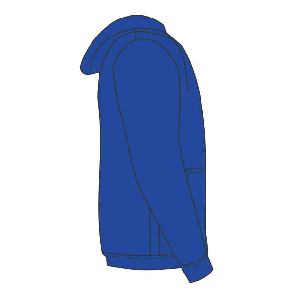 Rabbit Skins Toddler Full-Zip Fleece Hoodie, Royal, Right Sleeve view