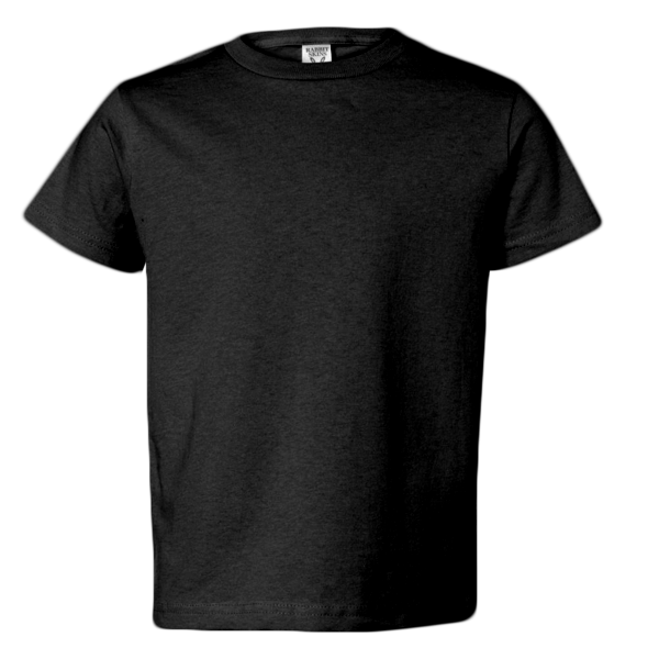 Rabbit Skins Youth Juvy T-Shirt, Black, Front view