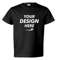 Rabbit Skins Youth Juvy T-Shirt, Black, Front view, Mockup