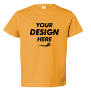Rabbit Skins Youth Juvy T-Shirt, Gold, Front view, Mockup