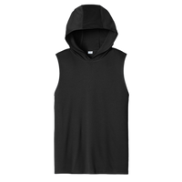 Sport Tek Competitor Sleeveless Hoodie, Black, Front view
