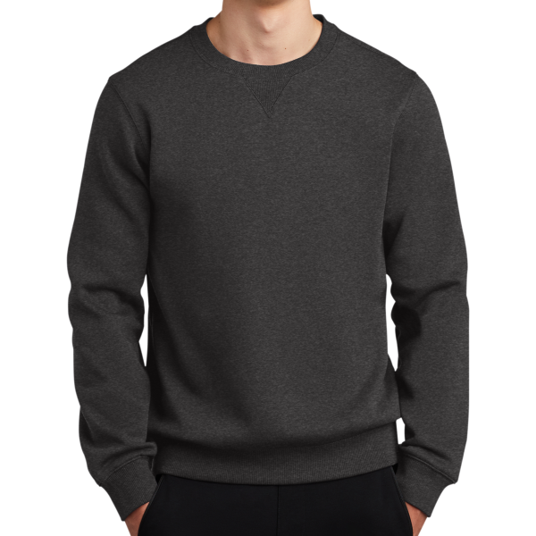 Sport Tek Crewneck Sweatshirt, Graphite Heather, Front view