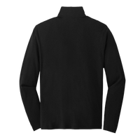 Sport Tek PosiCharge ® Tri Blend Wicking 1/4 Zip Pullover, Black Triad Solid, Back view