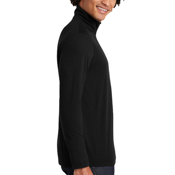 Sport Tek PosiCharge ® Tri Blend Wicking 1/4 Zip Pullover, Black Triad Solid, Right Sleeve view