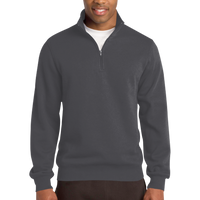 Sport Tek Tall 1/4 Zip Sweatshirt, Graphite Heather, Front view