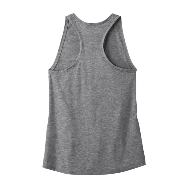 Sport Tek Women's PosiCharge ® Tri Blend Wicking Tank, Dark Grey Heather, Back view