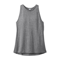 Sport Tek Women's PosiCharge ® Tri Blend Wicking Tank, Dark Grey Heather, Front view