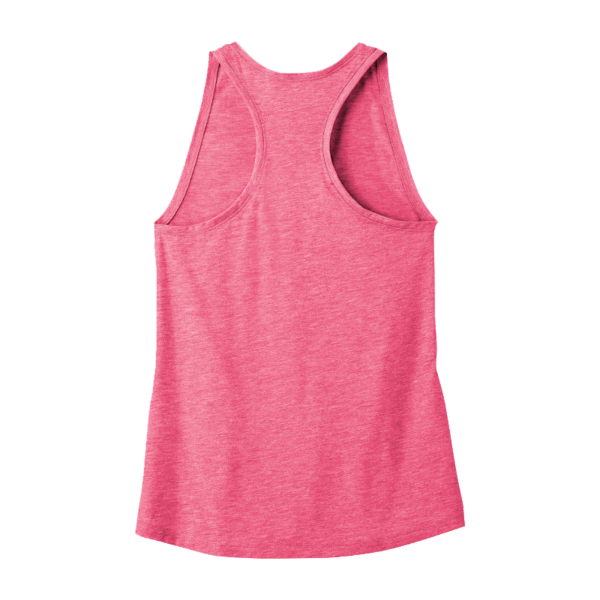Sport Tek Women's PosiCharge ® Tri Blend Wicking Tank, Pink Raspberry Heather, Back view
