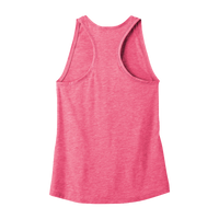 Sport Tek Women's PosiCharge ® Tri Blend Wicking Tank, Pink Raspberry Heather, Back view