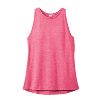 Sport Tek Women's PosiCharge ® Tri Blend Wicking Tank, Pink Raspberry Heather, Front view
