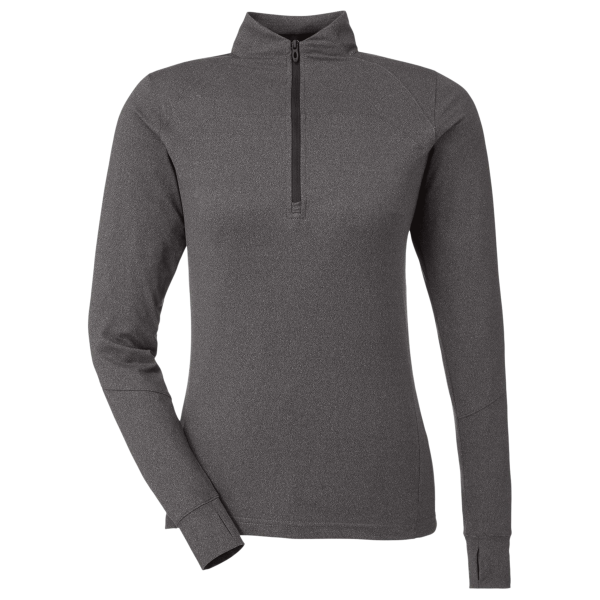 Spyder Women's Spyre Quarter-Zip Pullover, Black Frost, Front view