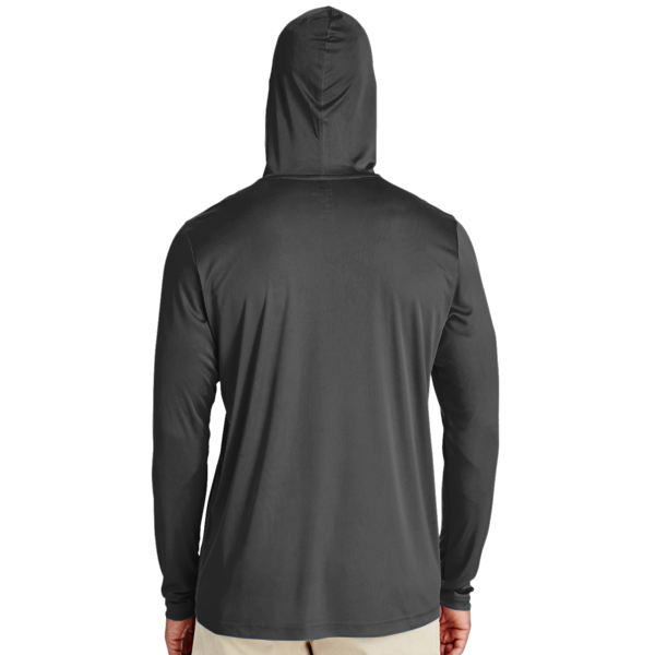 Team 365 Men's Zone Performance Hooded T-Shirt, Black, Back view