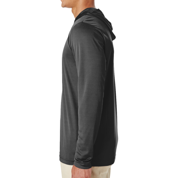 Team 365 Men's Zone Performance Hooded T-Shirt, Black, Left Sleeve view