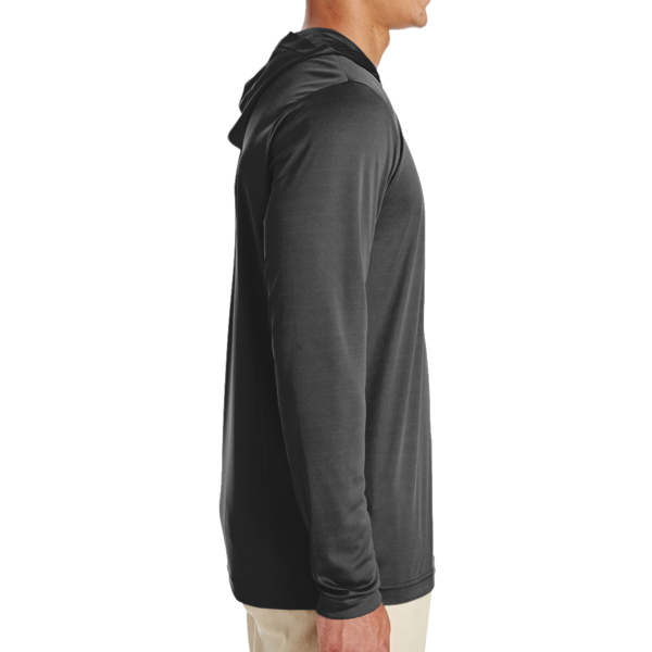 Team 365 Men's Zone Performance Hooded T-Shirt, Black, Right Sleeve view