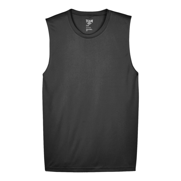 Team 365 Men's Zone Performance Muscle T-Shirt, Black, Front view
