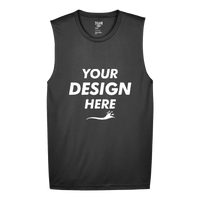 Team 365 Men's Zone Performance Muscle T-Shirt, Black, Front view, Mockup