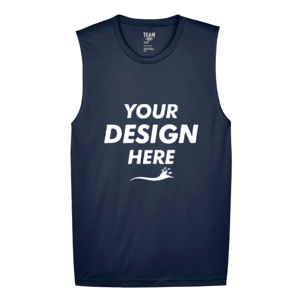 Team 365 Men's Zone Performance Muscle T-Shirt, Sport Dark Navy, Front view, Mockup