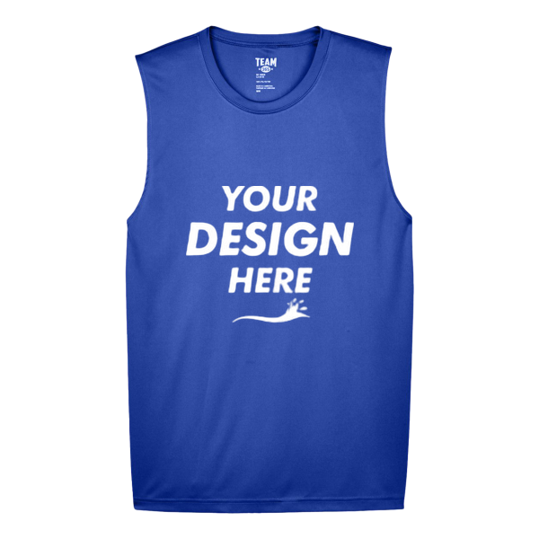 Team 365 Men's Zone Performance Muscle T-Shirt, Sport Royal, Front view, Mockup