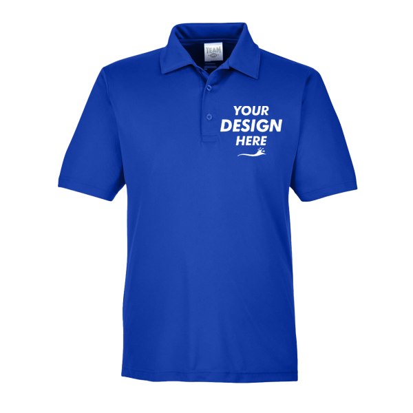 Team 365 Men's Zone Performance Polo, Sport Royal, Front view, Mockup