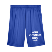 Team 365 Men's Zone Performance Shorts, Sport Royal, Front view, Mockup