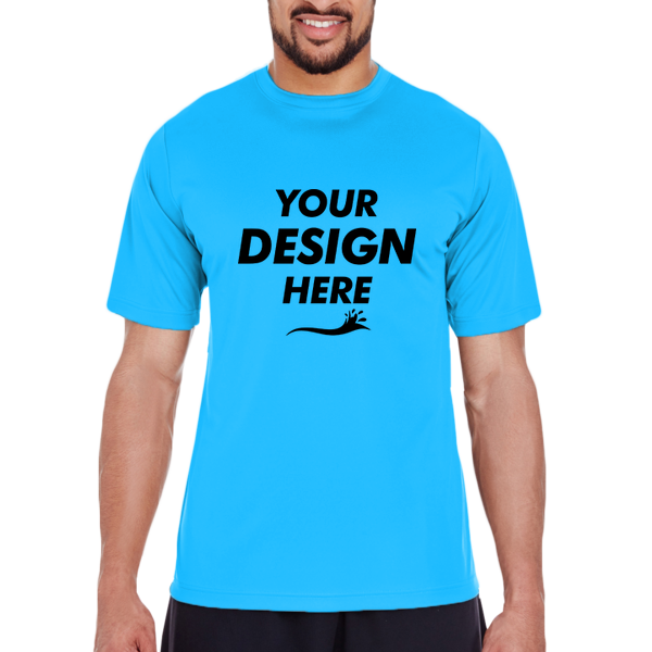 Team 365 Men's Zone Performance T-Shirt, Electric Blue, Front view, Mockup