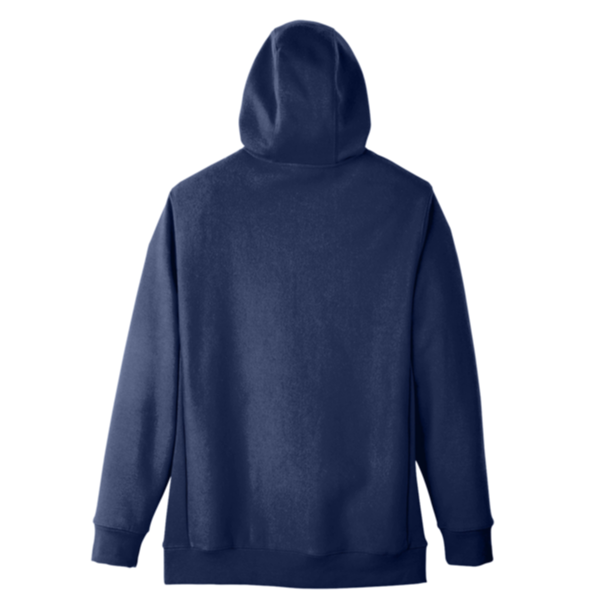 Team 365 Unisex Zone HydroSport™ Heavyweight Full-Zip Hooded Sweatshirt, Sport Dark Navy, Back view