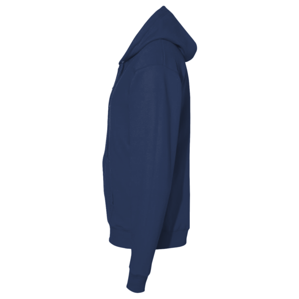 Team 365 Unisex Zone HydroSport™ Heavyweight Full-Zip Hooded Sweatshirt, Sport Dark Navy, Left Sleeve view