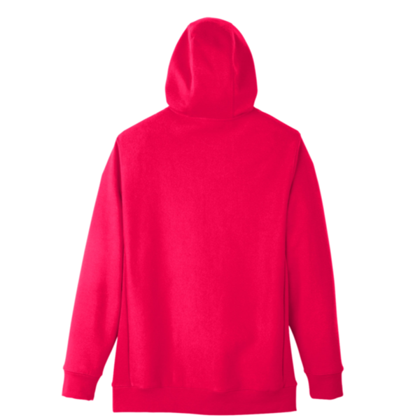 Team 365 Unisex Zone HydroSport™ Heavyweight Full-Zip Hooded Sweatshirt, Sport Red, Back view