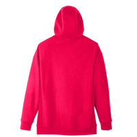 Team 365 Unisex Zone HydroSport™ Heavyweight Full-Zip Hooded Sweatshirt, Sport Red, Back view