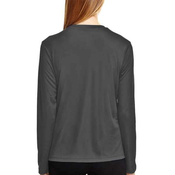 Team 365 Women's Zone Performance Long Sleeve T-Shirt, Black, Back view