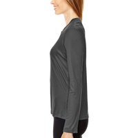 Team 365 Women's Zone Performance Long Sleeve T-Shirt, Black, Left Sleeve view